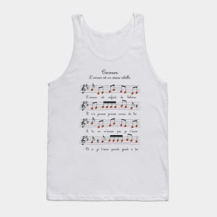 Carmen Opera Roses Music Sheet Artwork Georges Bizet Tank Top